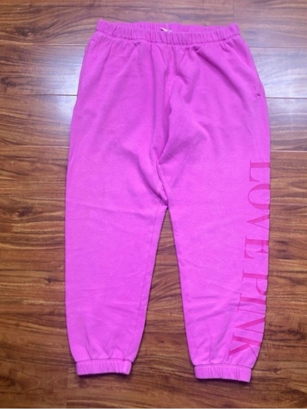 Victoria's Secret Women's Pink Magenta Drawstring Sweatpant Jogger Size Large